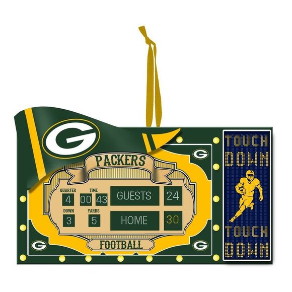 Green Bay Packers: Team Sports America Polystone Scoreboard Ornament - Picture 1 of 1